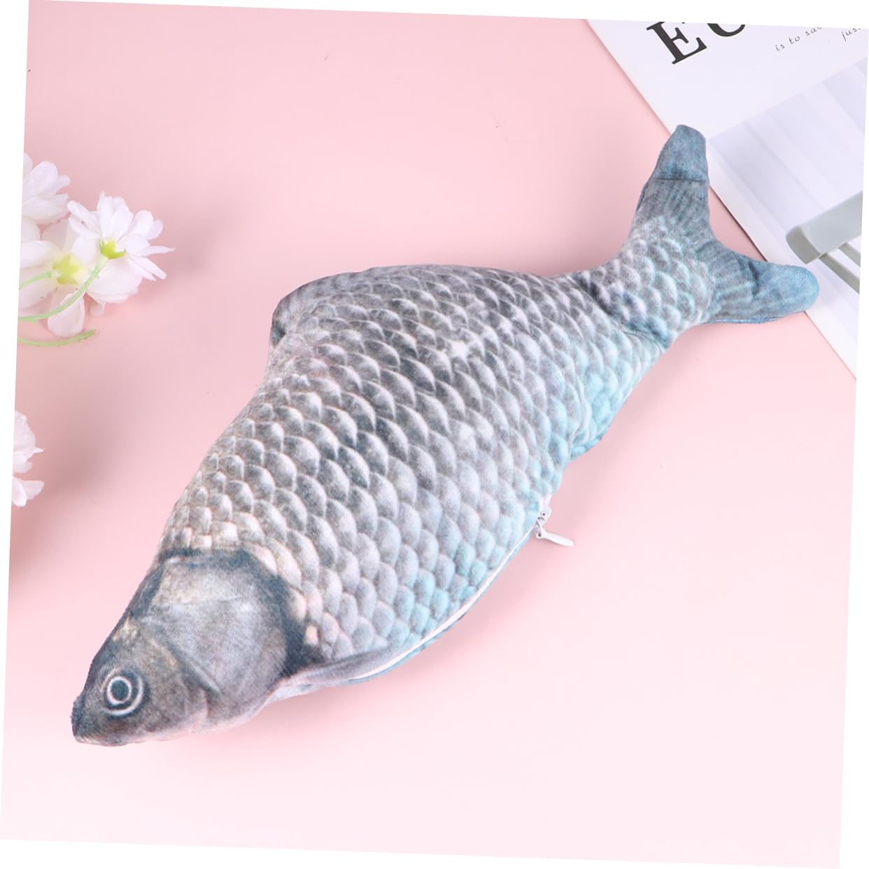 Sosoport 3stücke Interaktives USB Wiederaufladbares Katzenspielzeug Elektrisches Springendes Fischspielzeug Aus Plüsch Für Katzen Lustiger Teaser Bewegung Und Spieltrieb Für Aktive