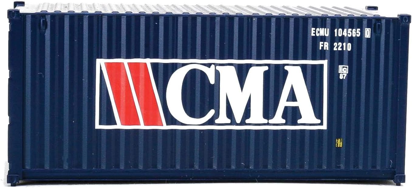 Walthers SceneMaster HO Scale Model of CMA (Blue, White, Red) 20' Corrugated Container