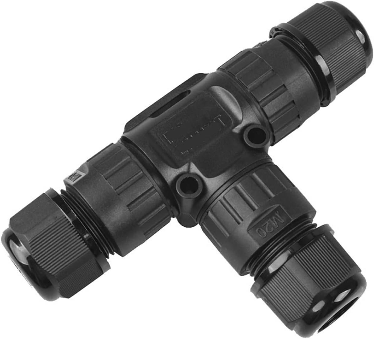 M20 adapter 3-pin outdoor LED power lock wire T-type connector(3P wire diameter size 5 9mm)