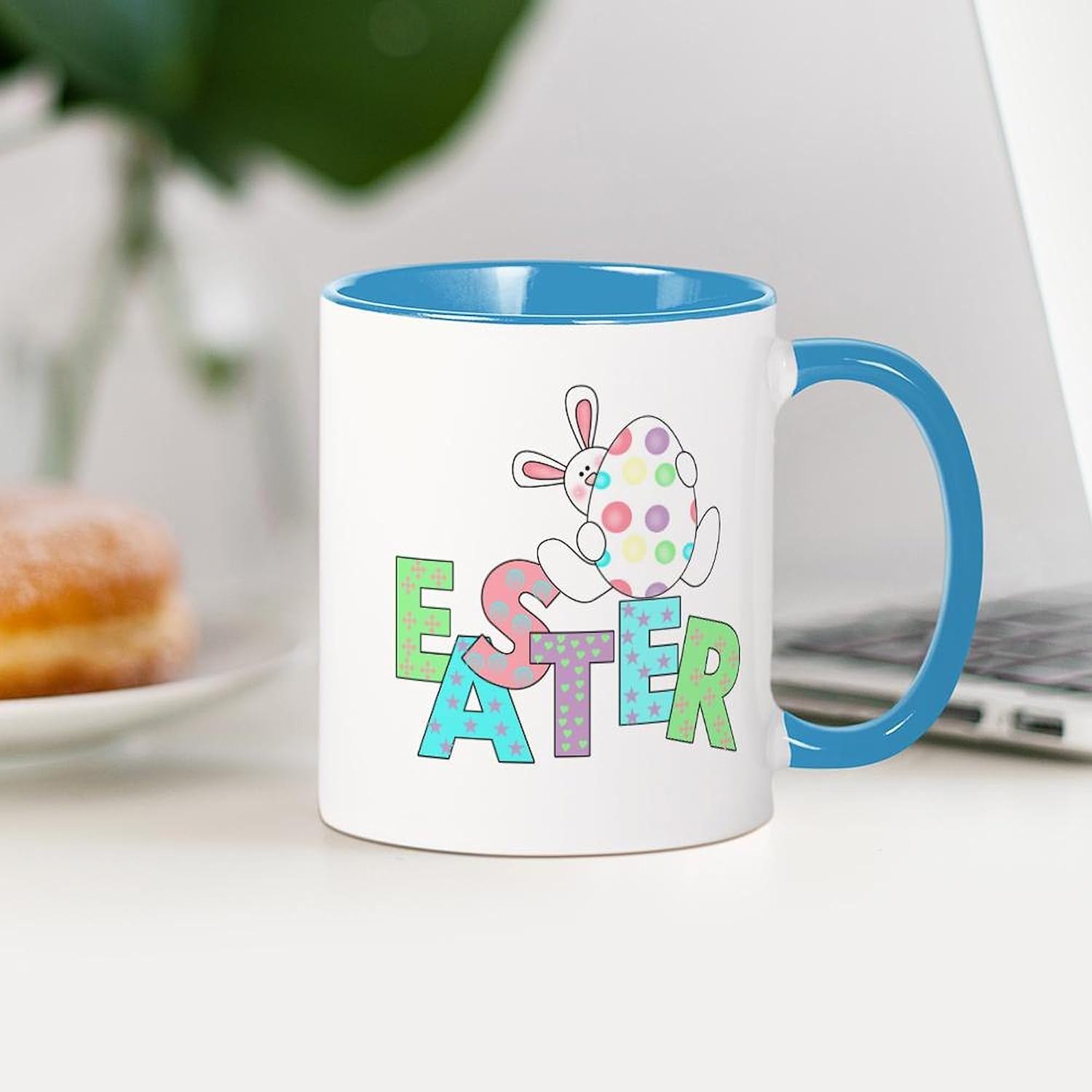 CafePress Bunny With Easter Egg Mug 11 oz (325 ml) Ceramic Coffee Mug