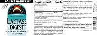 Vista 4 de Source Naturals Lactasa Digest, para la intolerancia a la lactosa* - 180 Cápsulas