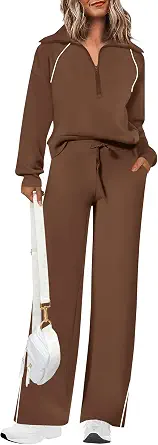  Women's 2 Piece Matching Lounge Set Sweatsuits