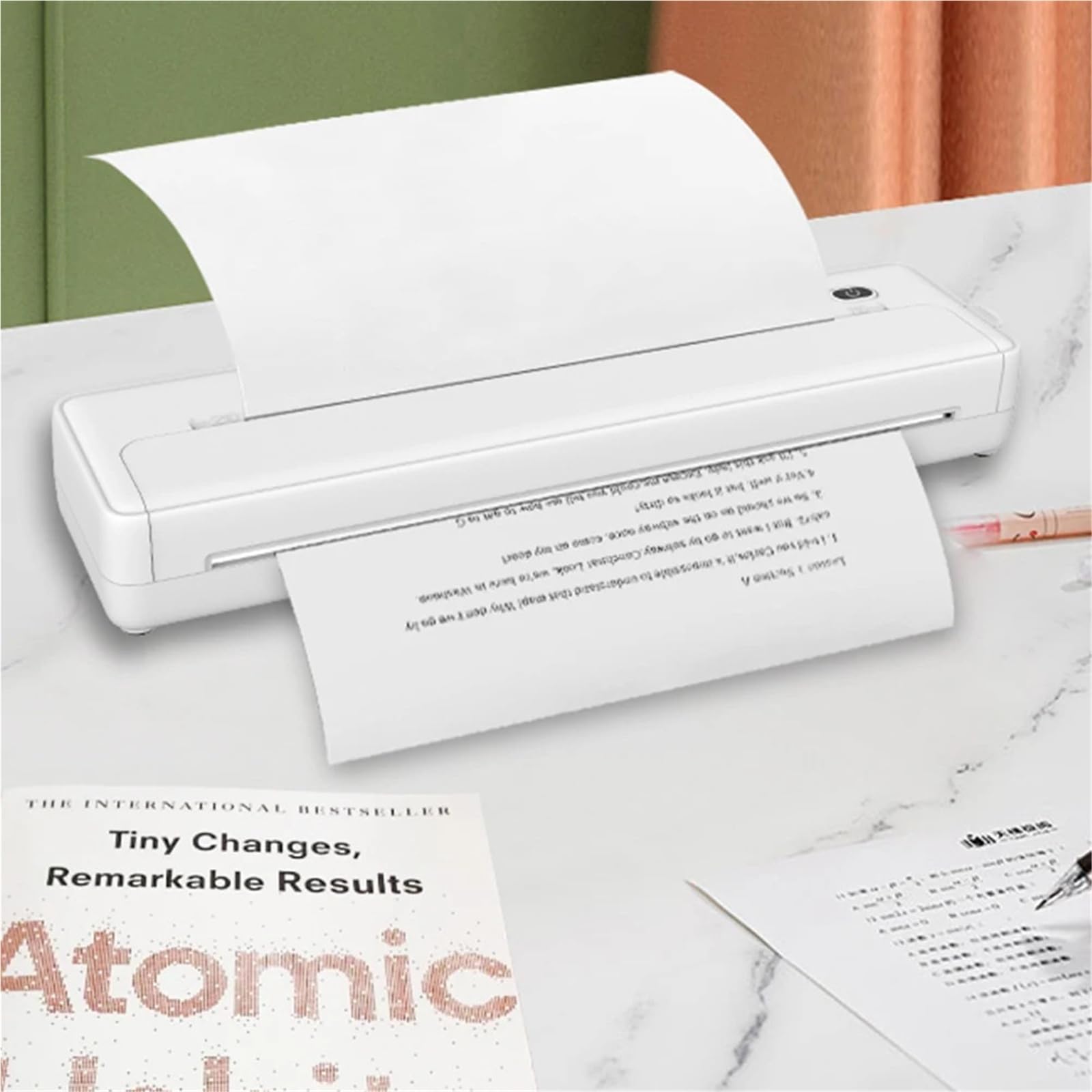 Carta Per Stampante A4 100/200 fogli A4 Carta termica Piegatura Stampa continua Riconoscimento automatico(200Pcs)