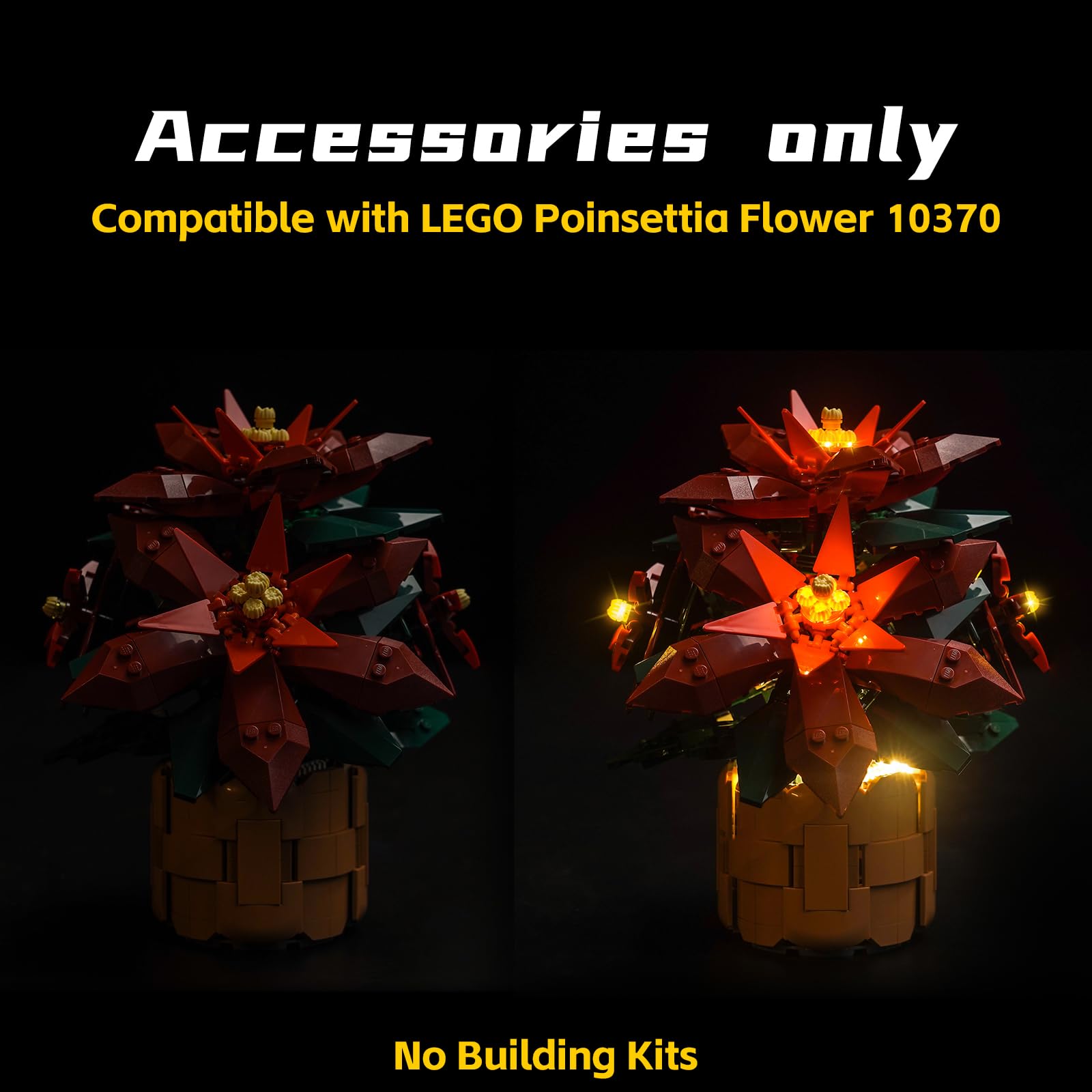 Led Light Set Compatible with Lego 10370 Poinsettia (No Model), Decoration Lighting Set for 10370 Poinsettia Creative Toys - Image 3