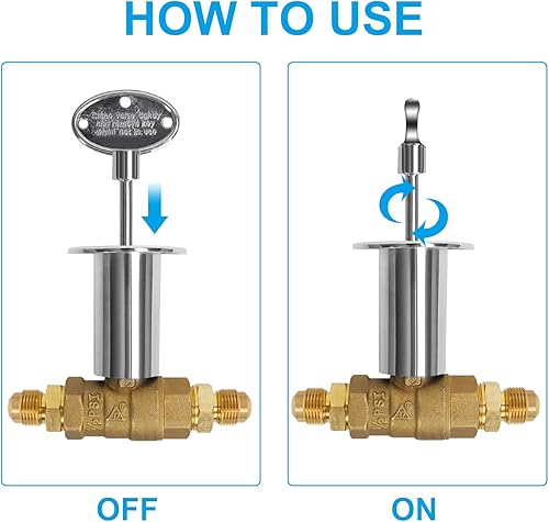 Miniatura 6 de 3 llaves universales de válvula de gas para chimenea de gas natural, accesorios para fogatas de gas natural, llave de gas para válvula de bola