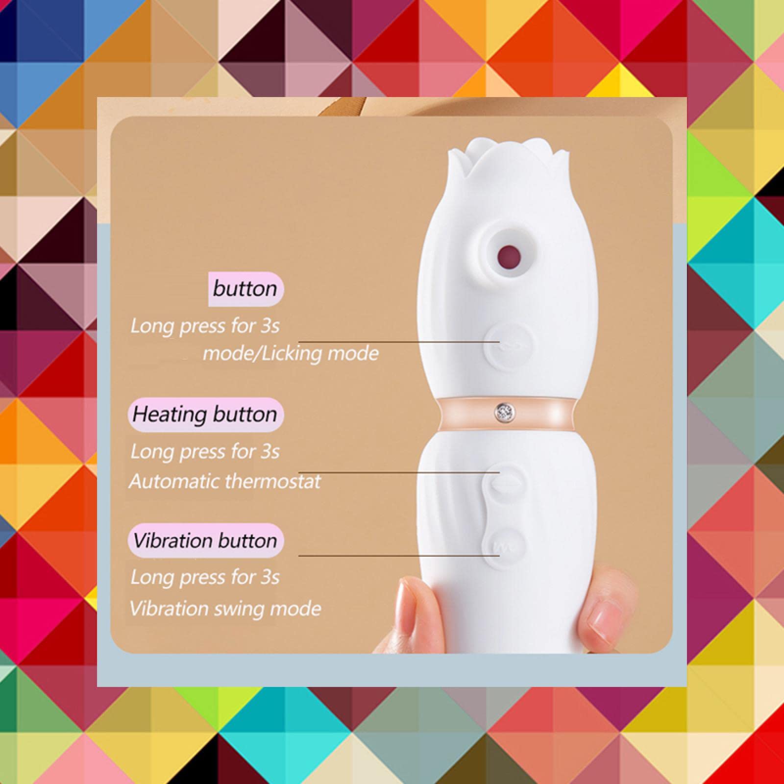 Dona Vibratori Vibratore clitorideo Vibratore per leccare la lingua per le donne Clitoride Riscaldamento del clitoride Stimolatore del vuoto Dildo Giocattoli del sesso per adulti 18