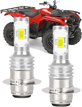 FIT FOR Yamaha Kodiak 400 2000-2004/450 2003-2005,H6M/P15D Light Bulbs,6000K 2000LM 30W Fog Light Bulbs,Mini Size Super Bright Headlamp,Mini Size,IP68,2PCS