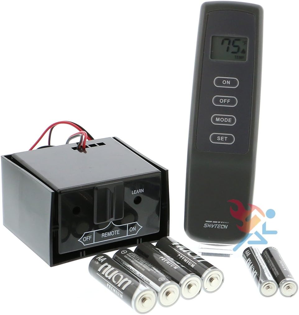 Skytech CON-TH Fireplace Remote Control System with Thermostat for Latching Solenoid Gas Valves