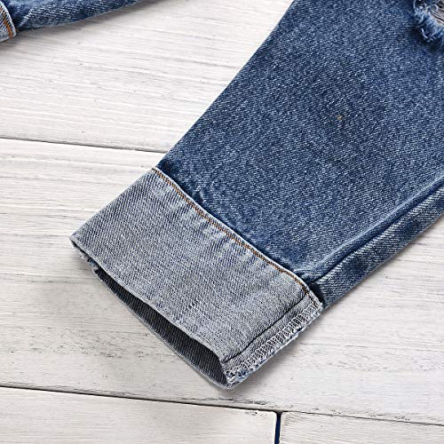 Citgeett Toddler Baby Girls Denim Outfits Off Shoulder Tube Top+Ripped Jeans Pants Set Kids Summer Clothes thumb #3