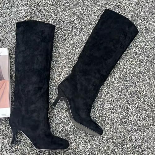 Bottes slouchy d'automne hiver en suède pour look décontracté chic - 5