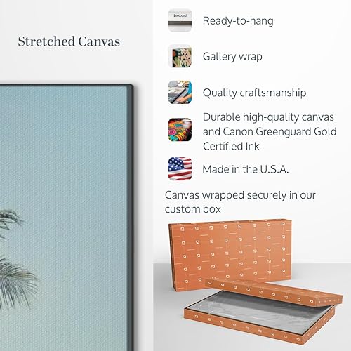 Miniatura 7 de Elephant Stock Lienzo retro de surf Van  1 panel de lona de playa para decoración de pared, imágenes escénicas del océano, lienzo del océano,