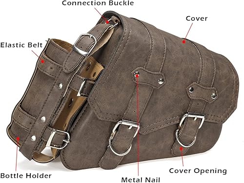 Miniatura 4 de Alforjas universales para motocicleta, bolsas de sillín para herramientas, bolsa lateral impermeable, bolsas de almacenamiento de equipaje