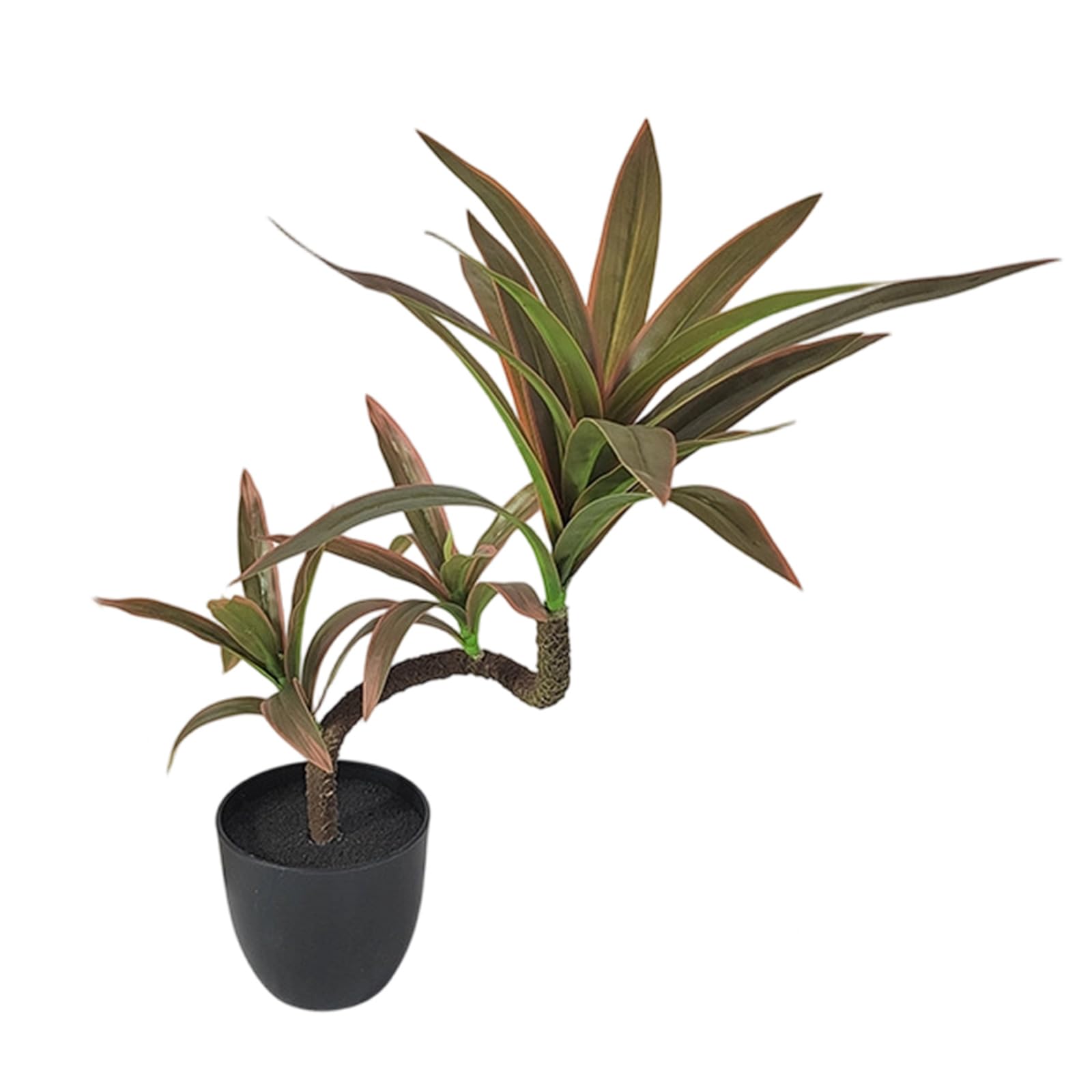 BOYANDM Sturdy Artificial Lucky Dracaena Plant in Pots Realistic Potted Greeneries for Desk Tabletop Decoration Safe Realistic Greeneries for Animals