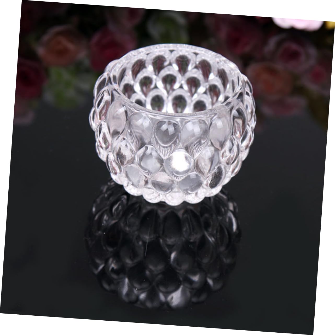 Alipis Zestaw 6 Szklanych Świeczników Typu Tealight Do Domowych Wesel I Romantycznych Aranżacji