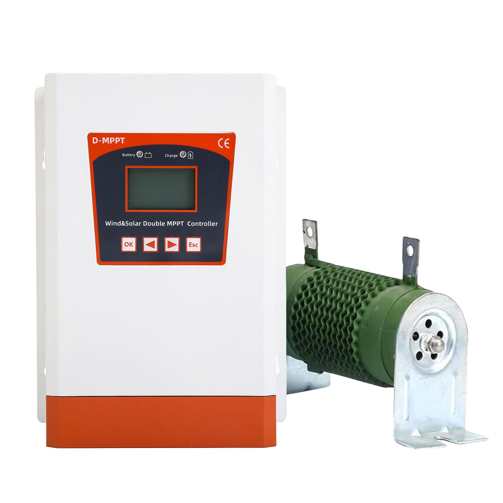 Regolatore di carica ibrido solare eolico da 12000 W, doppio MPPT per sistemi da 12 V/24 V o 24 V/48 V, identificazione automatica, controllo app telefono per turbina eolica/pannello solare
