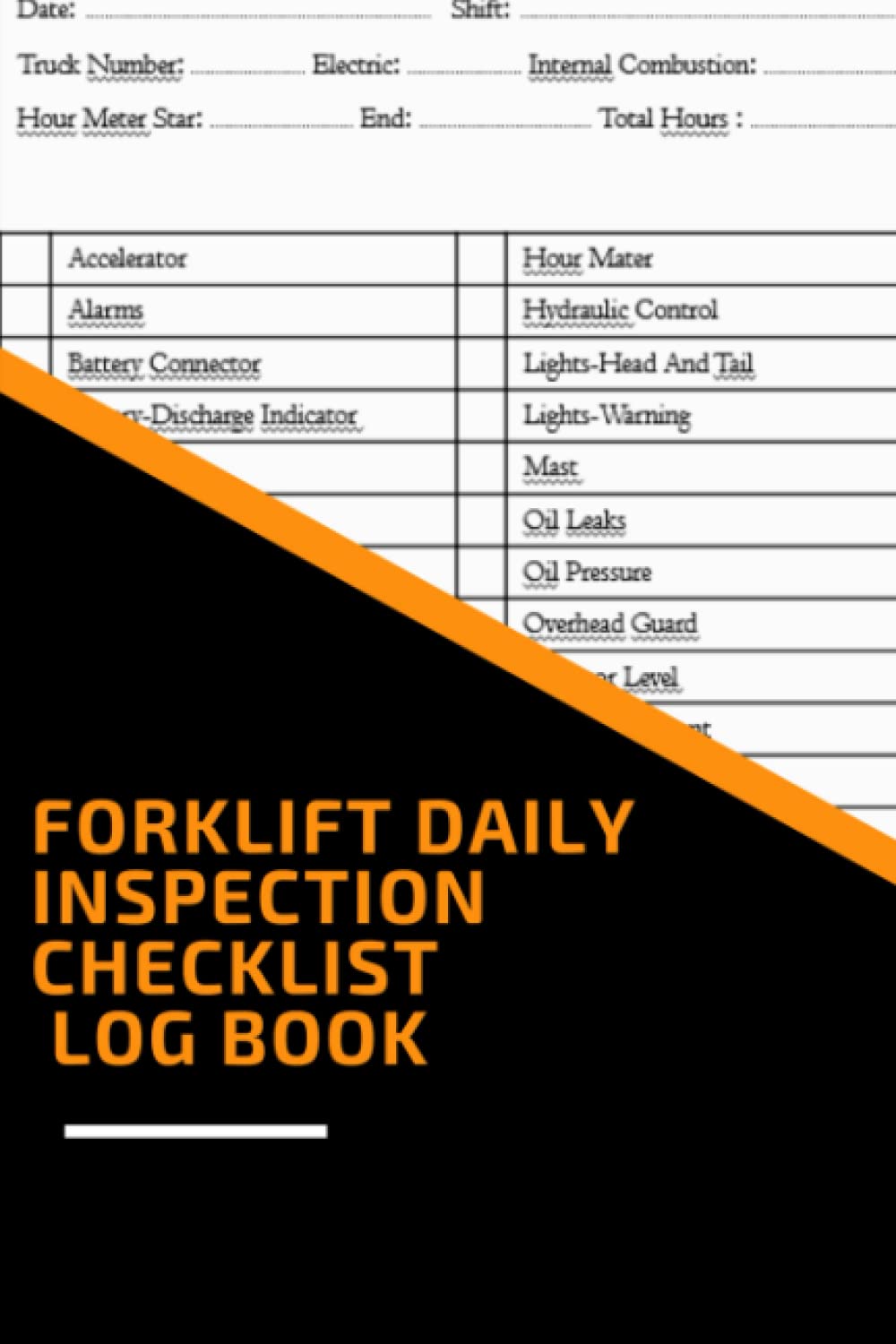 Forklift Daily Inspection Checklist Log Book Safety & Maintenance