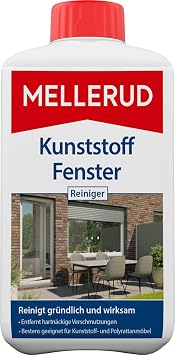 Mellerud Plastic Window Cleaner, 1 x 1 Litre, Effective Agent Against Stubborn Dirt on Window Frames, Roller Shutters, Blinds, Plastic and Polyrattan Furniture