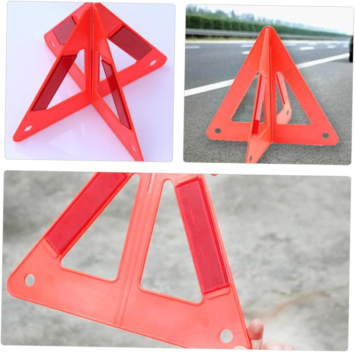 3pcs Emergency Roadside Reflectors Car Safety Reflectors Reflective Road Safety Triangles