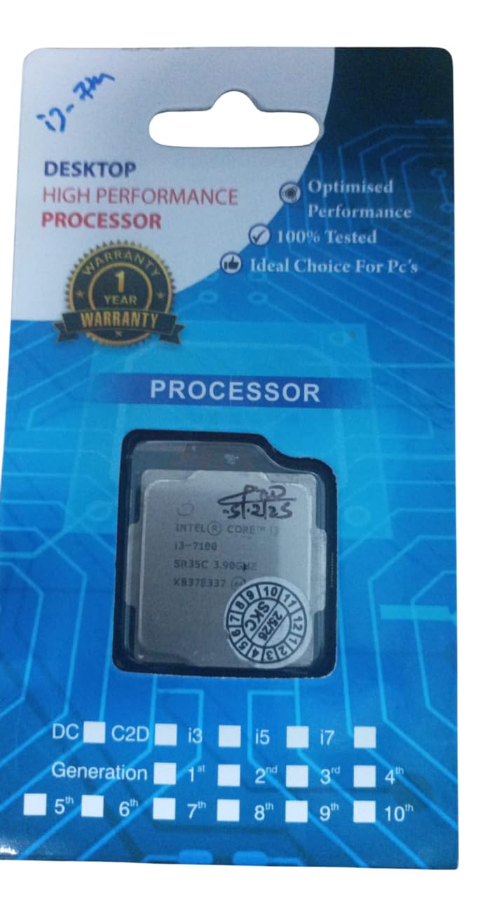 generic PC Care Solutions Core i3 7100 7th Generation 3.9 GHz LGA 1151 Socket 2 Cores 4 Threads 3 MB Smart Cache Desktop Processor (Silver) (Supports Entr E-H110 Motherboard)-picture-22