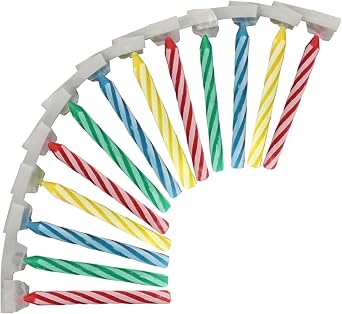 BEST PARTY EVER! Quick Light Birthday Candles - Lighting One Candle Lights Them All - Amazing Chain Reaction Candles - Multi-Color - 2-Pack (24 Candles)