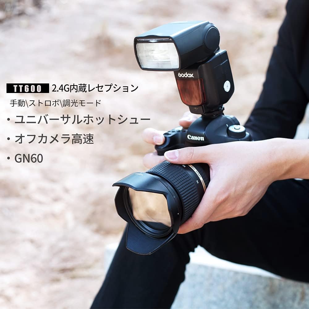 Godox TT600 Camera Flash Speedlite Master/Slave Flash with Built-in Trigger System for Canon, Nikon, Pentax Olympus Fujifilm Panasonic and Other DSLR Camera