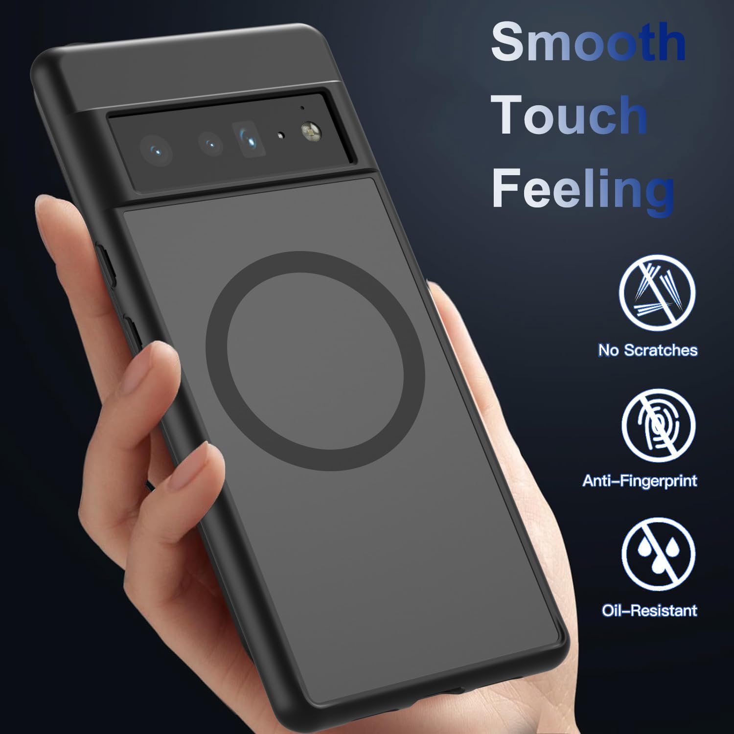 HikerClub For Google Pixel FOLD 5G (2023) Magnetic Case Slim Translucent Matte Shockproof Soft TPU Silicone Bumper Lens Protector Protection Cover