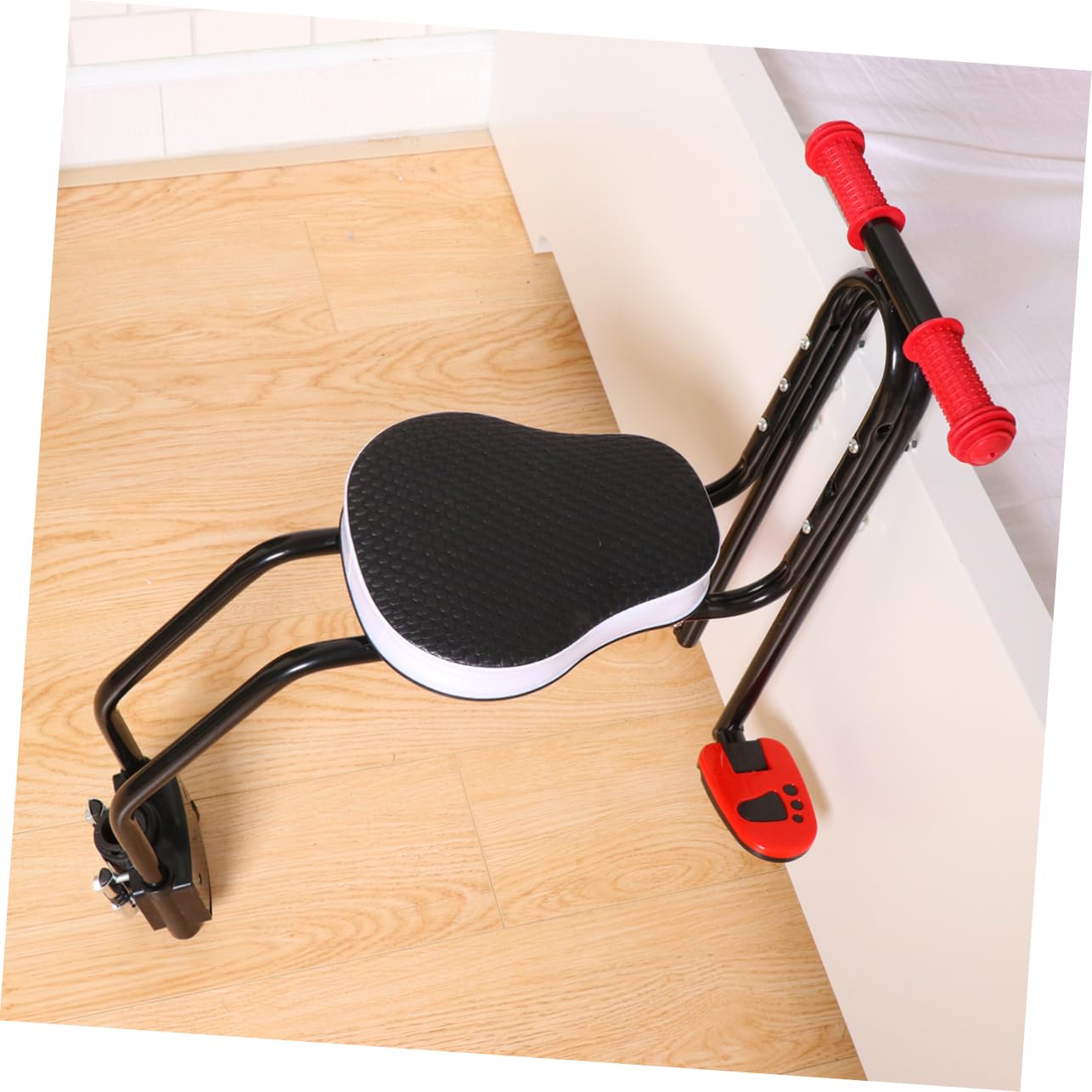 Yardwe Bicycle Seat for Boys and Girls Rear Bike Seat with Training Wheels Armrest Pedal Quick Dismounting Preposed Safety