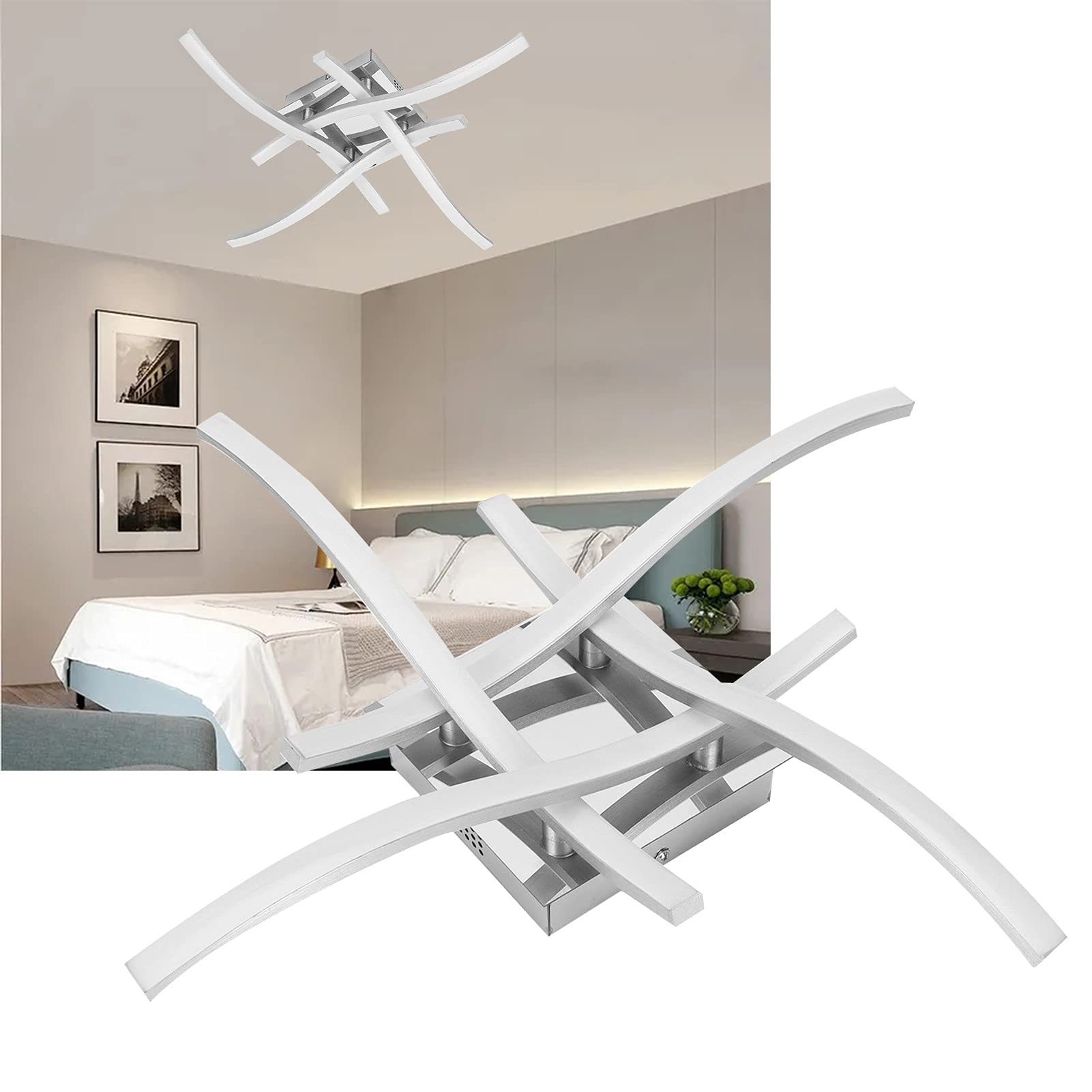 Plafonnier LED plafonnier ondulé LED design moderne de 25W