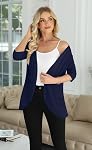 Femmes Léger 3/4 Manches Ouverte Cardigan à maille souple Casual Sweater