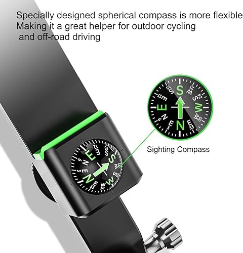 Miniatura 3 de Soporte para teléfono para bicicleta, motocicleta, vehículo eléctrico, brújula para manillar de scooter, soporte para teléfono, abrazadera para