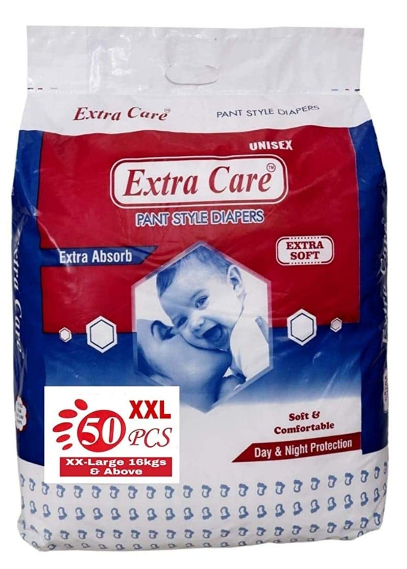 Extra Care Diapers for babies XXL (50 Count)-image-36