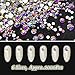 ULGAI Nail Rhinestones Set, AB Crystal Rhinestones for Nails, Flatback Crystals with Mixed Shapes and Sizes for Nail Art Decoration, Clothes, Jewelry (180Pcs AB Crystals + 2000Pcs Rhinestones