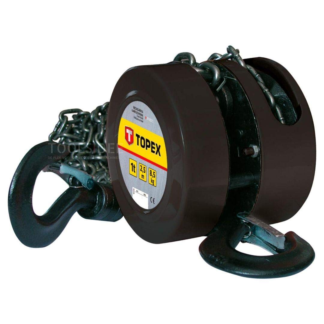 Paranco Manuale A Catena Indicato Per Officine, Garage Per Operazioni Di Sollevamento Di Oggetti Molto Pesanti. Prodotto A Marchio Ce, Rispetta Le Norme Di Sicurezza Europee. Catena Da 2,5 Metri.