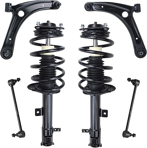 Miniatura 384 de Detroit Axle - Kit de puntales delanteros de 6 piezas para Chevrolet Aveo Aveo5 Pontiac G3 Wave, barra estabilizadora, varillas de acoplamiento