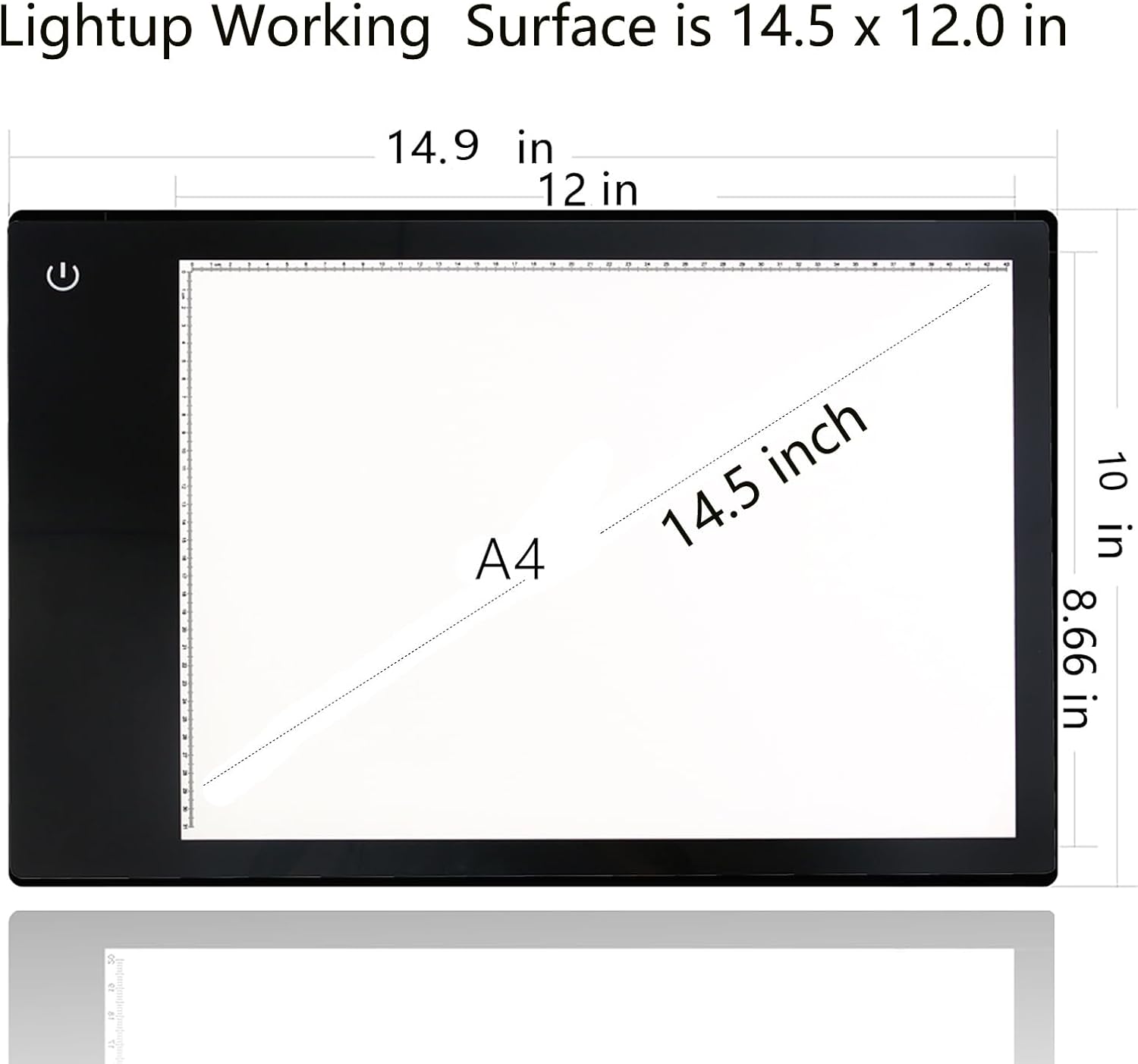 Rechargeable Light Box Tracing Pad A4,Drawing Tablet Dimmable Brightness Indoor or Outdoor for Artists,Drawing,Sketching,Animation and X-ray Viewing