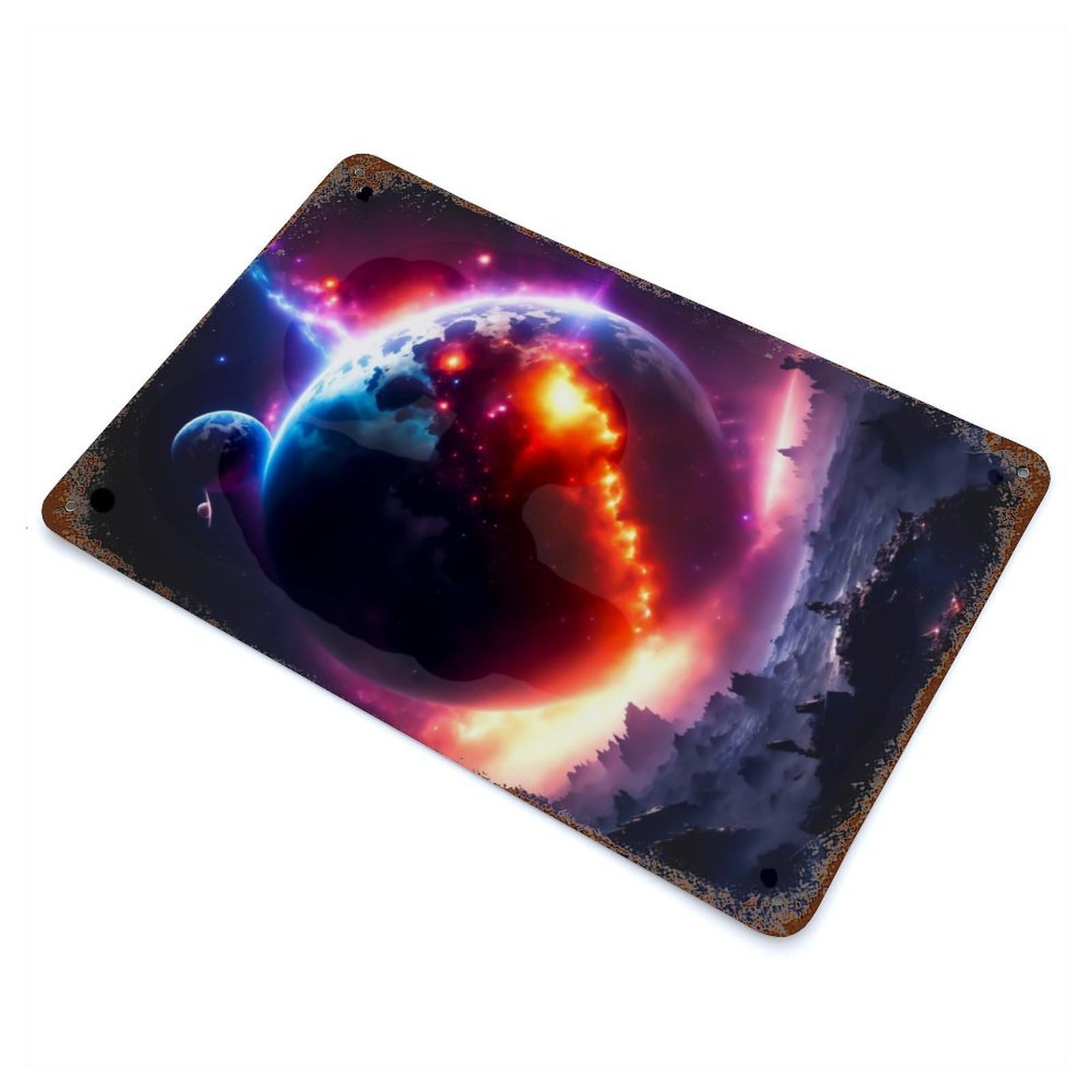 Stellar Whispers Vintage Metal Tin Sign 11.8"x7.9", Ideal for Patio, Garden Room And Bar Decor