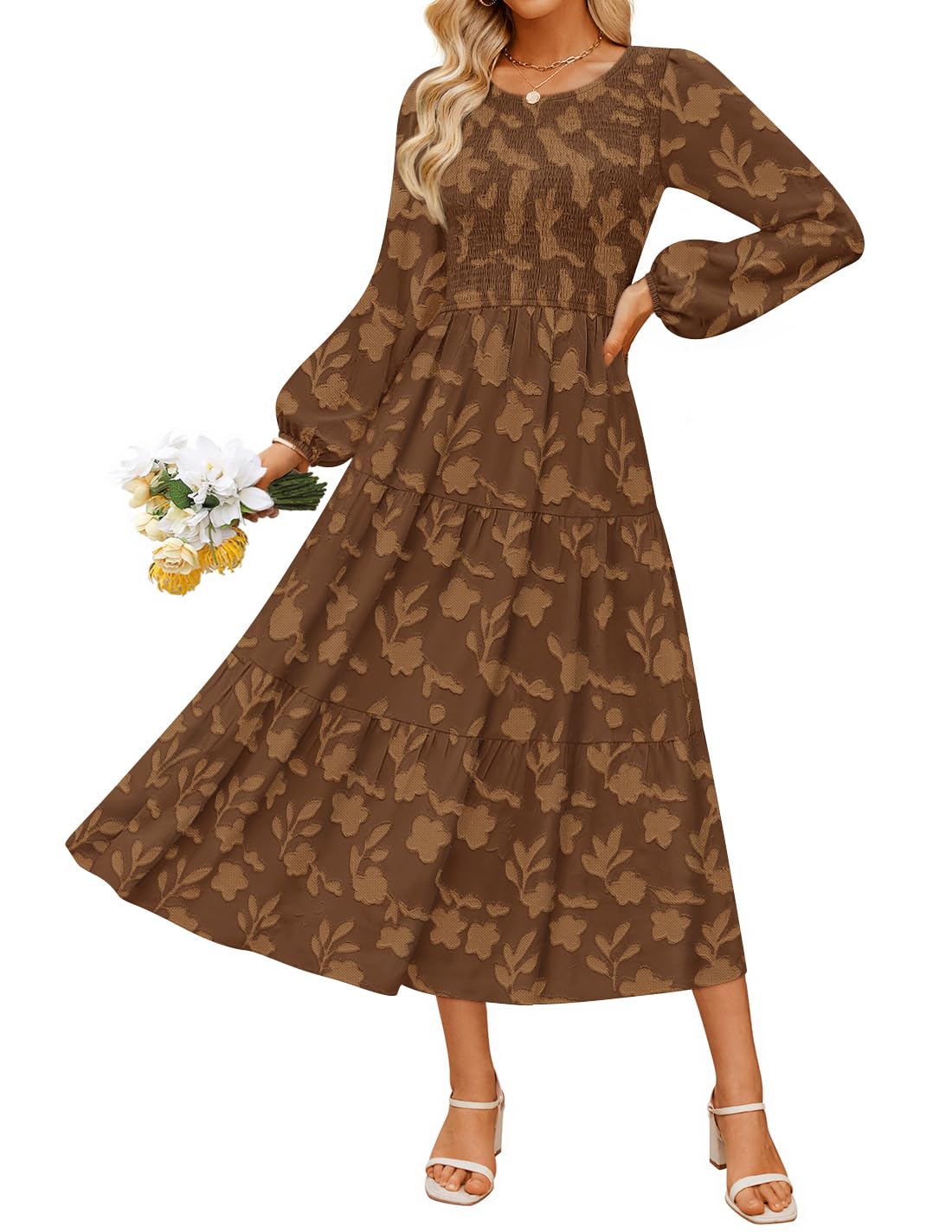ZESICA Boho Floral Midi