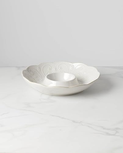 Miniatura 2 de Lenox French Perle - Bandeja para chips y inmersiones, color blanco -