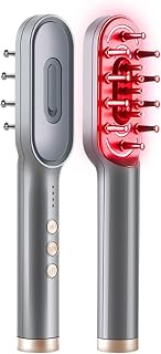 Dispositivo de remédio para couro cabeludo de arroz Jethrora feixe de saúde pente de cabelo micro Jethrorat instrumento de radiofrequência instrumento de cuidados com o cabelo massageador de couro cabeludo pente de cabelo KD3806 cinza