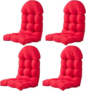Enipate Adirondack Chair Cushions Set of 4, Weather Resistant Patio Chair Cushion for Adirondack, Thicken Outdoor Seat Pads High Back Rocking Chair Cushion