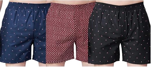 LURISE Men's Cotton Printed Regular Fit Innerwear Boxer Shorts | Comfortable Soft Innerwear Boxer for Daily Use