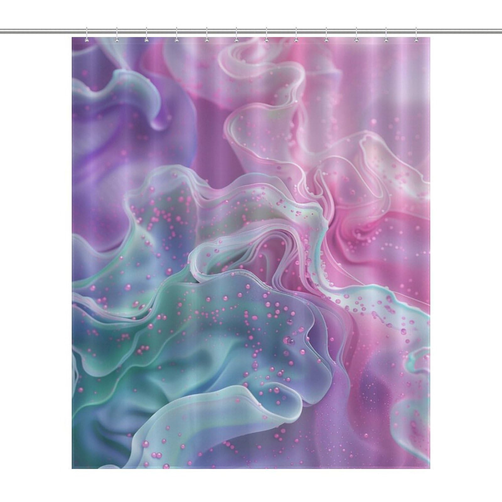 Rideau de douche tissu 152x183 cm rideau salle de bain mer perle