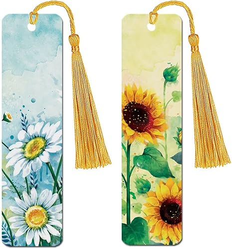 Miniatura 17 de WIRESTER Juego de 2 marcapáginas de metal con borla dorada clara para estudiantes, lectores, profesores, amantes de los libros, posturas divertidas