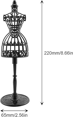 Miniatura 8 de 5 unids muñeca ropa modelo rack 8.661 in hueco modelo de arte marco de ropa vestido exhibición mini maniquí modelo para muñeca juguete exhibición