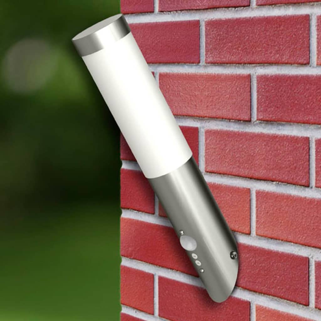 vidaXL Gartenleuchten 2 Wandlampen mit Bewegungsmelder