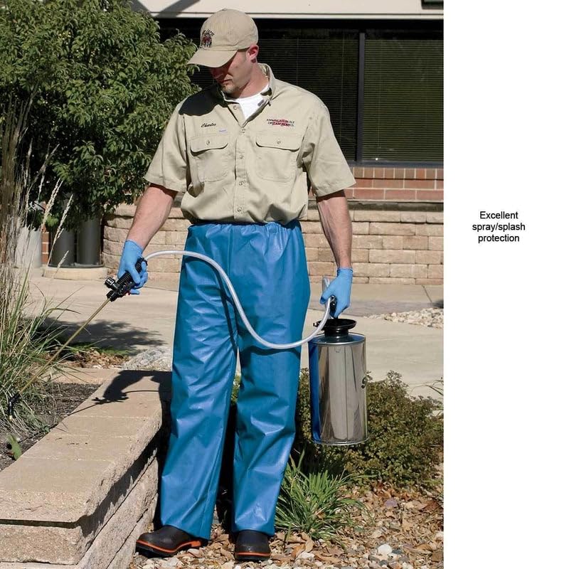 Gempler's Thick Poly-Coated Lightweight Blue Protective Elasticated Pants, Size 2XL