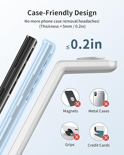 Miniatura 6 de Estación de carga inalámbrica para dispositivo Samsung soporte de cargador de teléfono JoyGeek 3 en 1 para Galaxy Watch7 Pro76543Active21