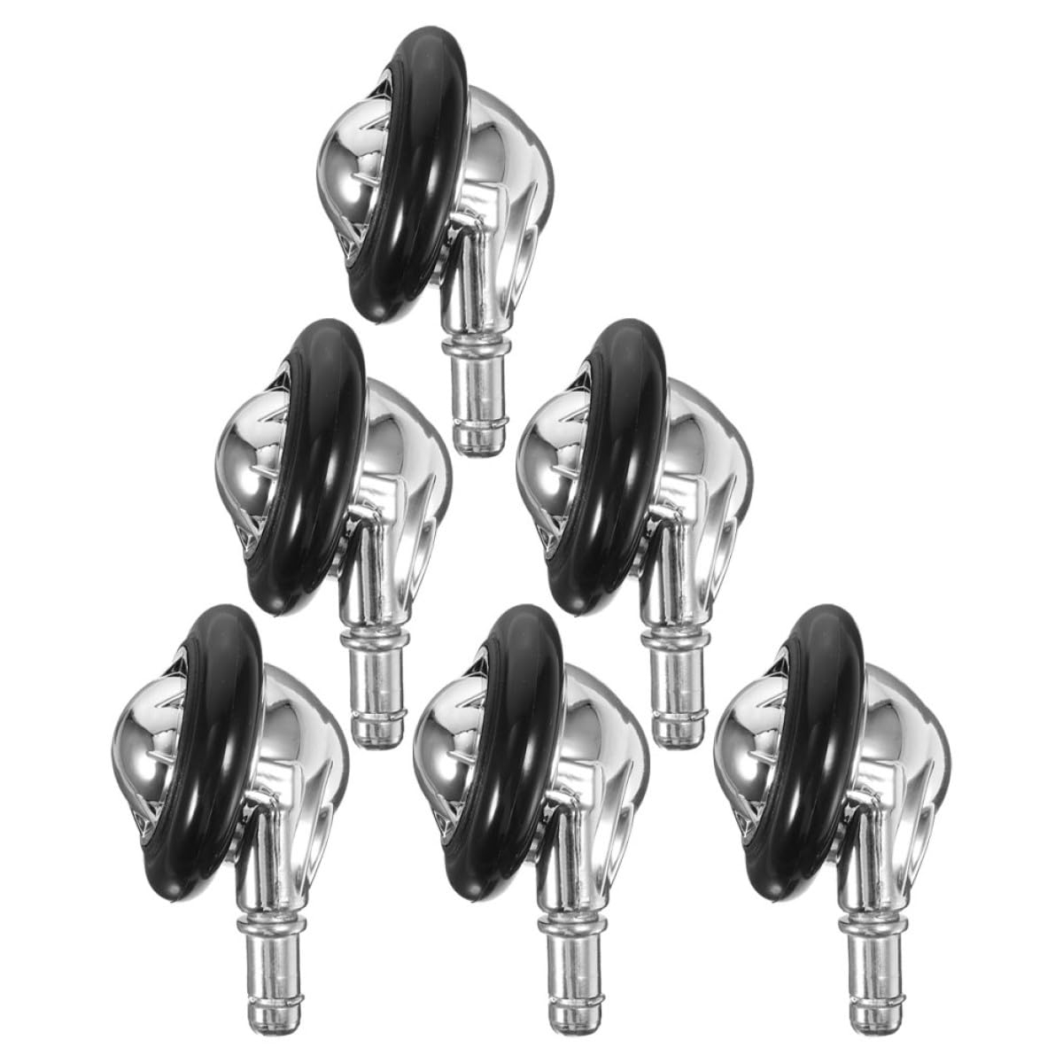MAGICLULU 6 Pezzi Rotelle per Sedie da Ufficio in Pvc e Lega di Alluminio, Ruote di Ricambio per Mobili Movimento Fluido e Sostituzione Facile, per Scrivanie e Sedie
