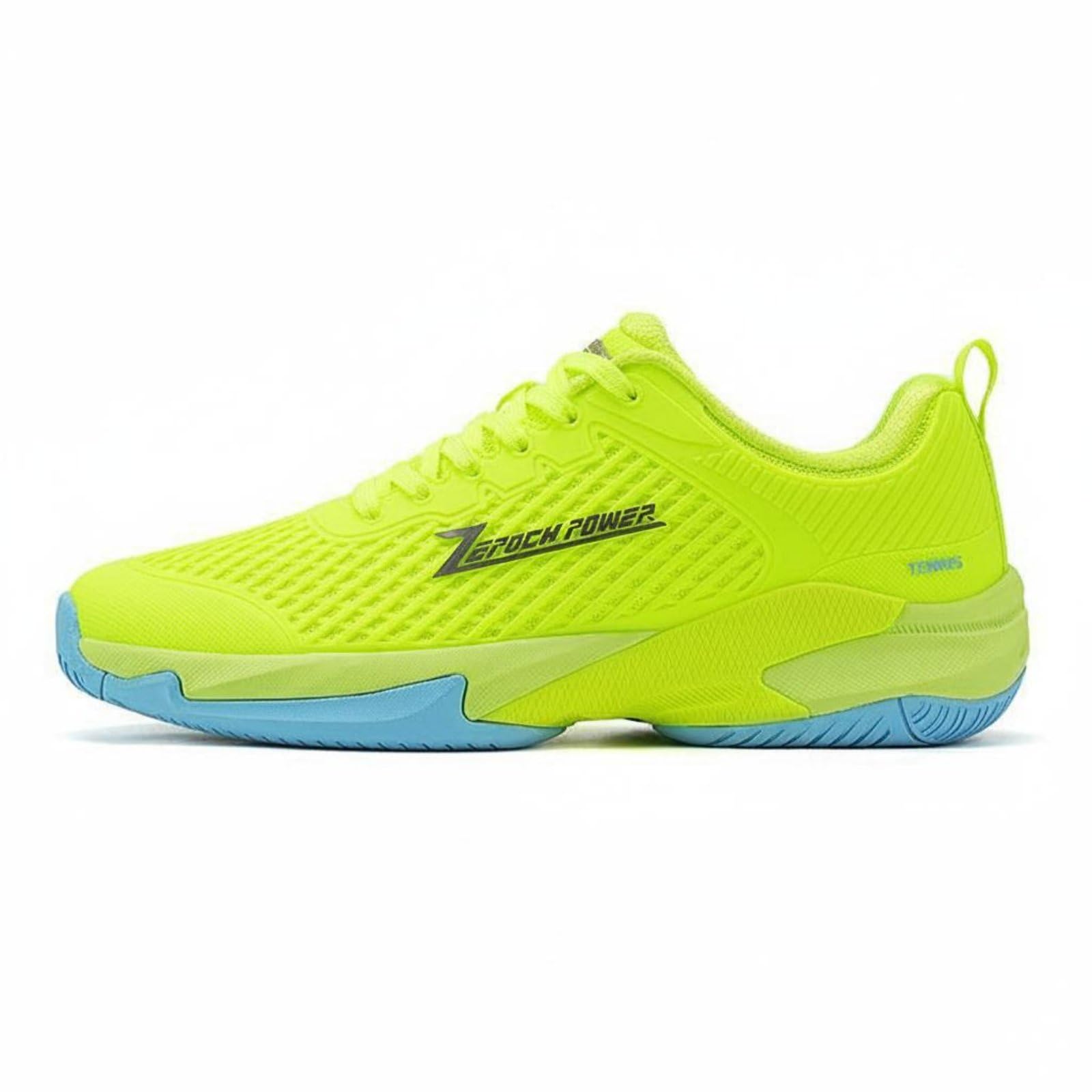 Wear-Resistant Pickleball Shoes Long-Lasting Outsole Pickleball Sneakers Shock Absorbing Non-Slip Court Sneakers Stable Support for Men, Women, Athletes, Competition, Training, Fluorescent Green, 39-picture-14