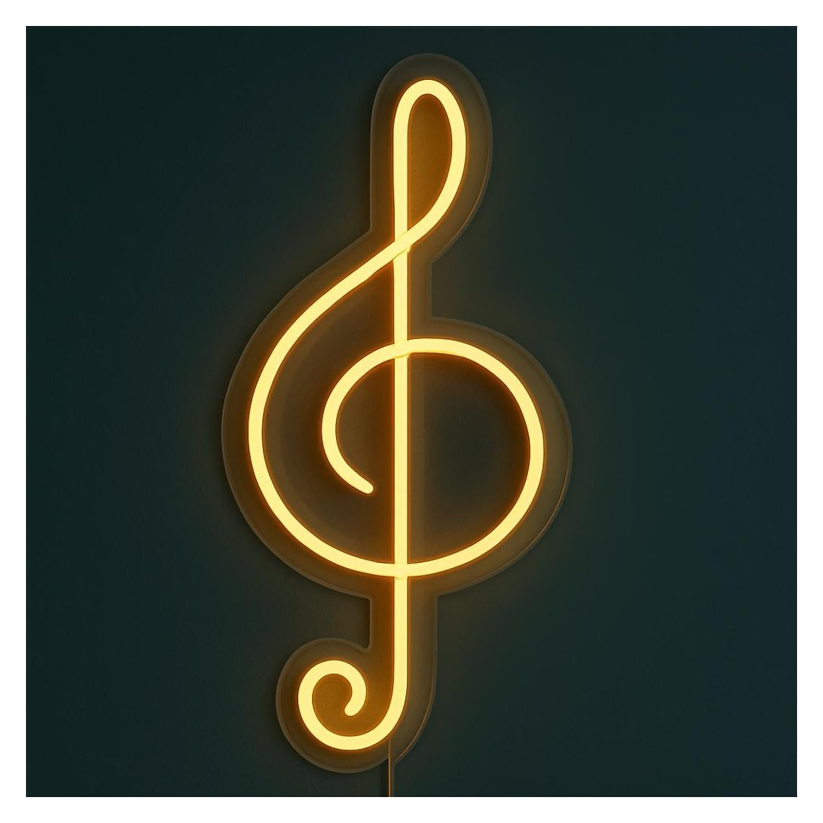 RONGCH Hanging Art Signs Music Note Neon Sign, Suitable for Studio Wall Decor with Dimmable 38cm(B)